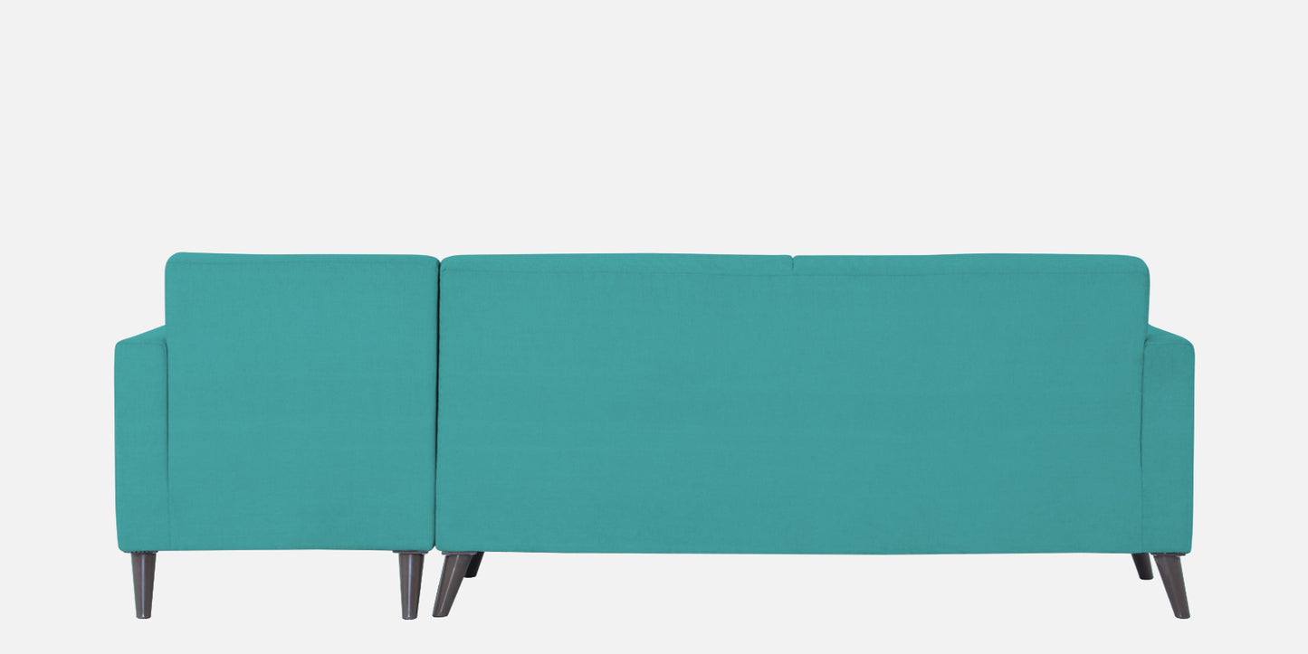 Adorn India Chilly L Shape 6 Seater Sofa Set RHS (Aqua Blue) (3 Year Warranty)