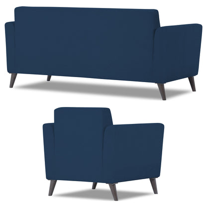 Adorn India Dannis 3+1+1 5 Seater Sofa Set (Blue) (3 Year Warranty)