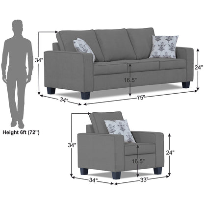 Adorn India Camden 5 Seater 3-1-1 Sofa Set