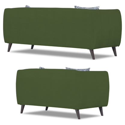 Adorn India Mason 3+2 5 Seater Sofa Set (Aqua Blue)
