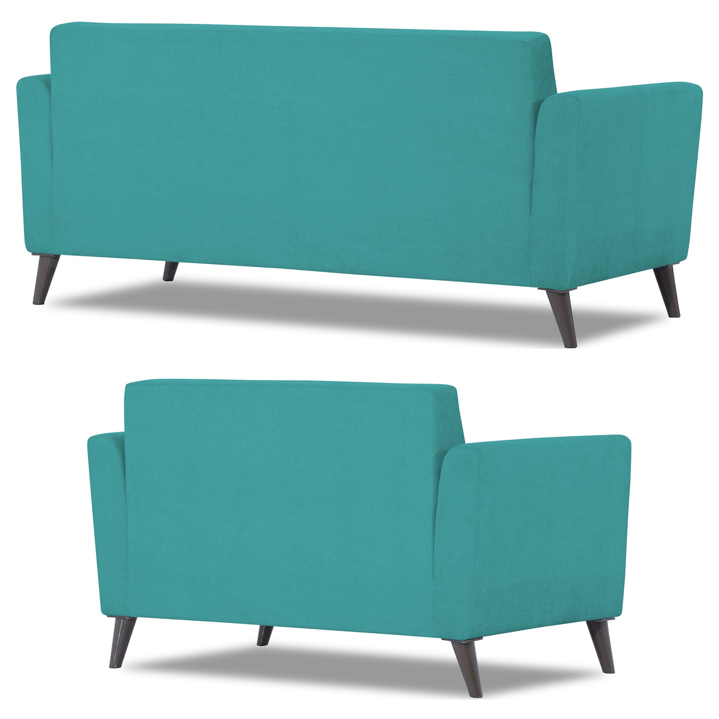 Adorn India Dannis 3+2 5 Seater Sofa Set (Aqua Blue) (3 Year Warranty)