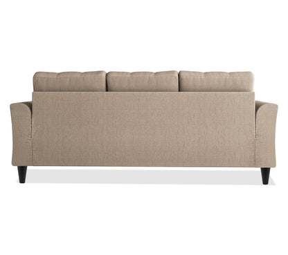 Adorn India Maddox Tufted 3 Seater Sofa (Beige) (3 Year Warranty)