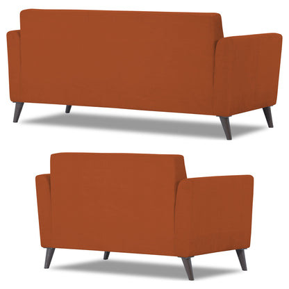 Adorn India Dannis 3+2 5 Seater Sofa Set (Rust) (3 Year Warranty)