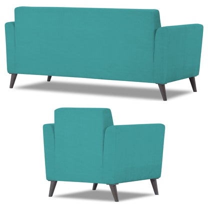 Adorn India Daniel 3+1+1 5 Seater Sofa Set (Aqua Blue) (3 Year Warranty)