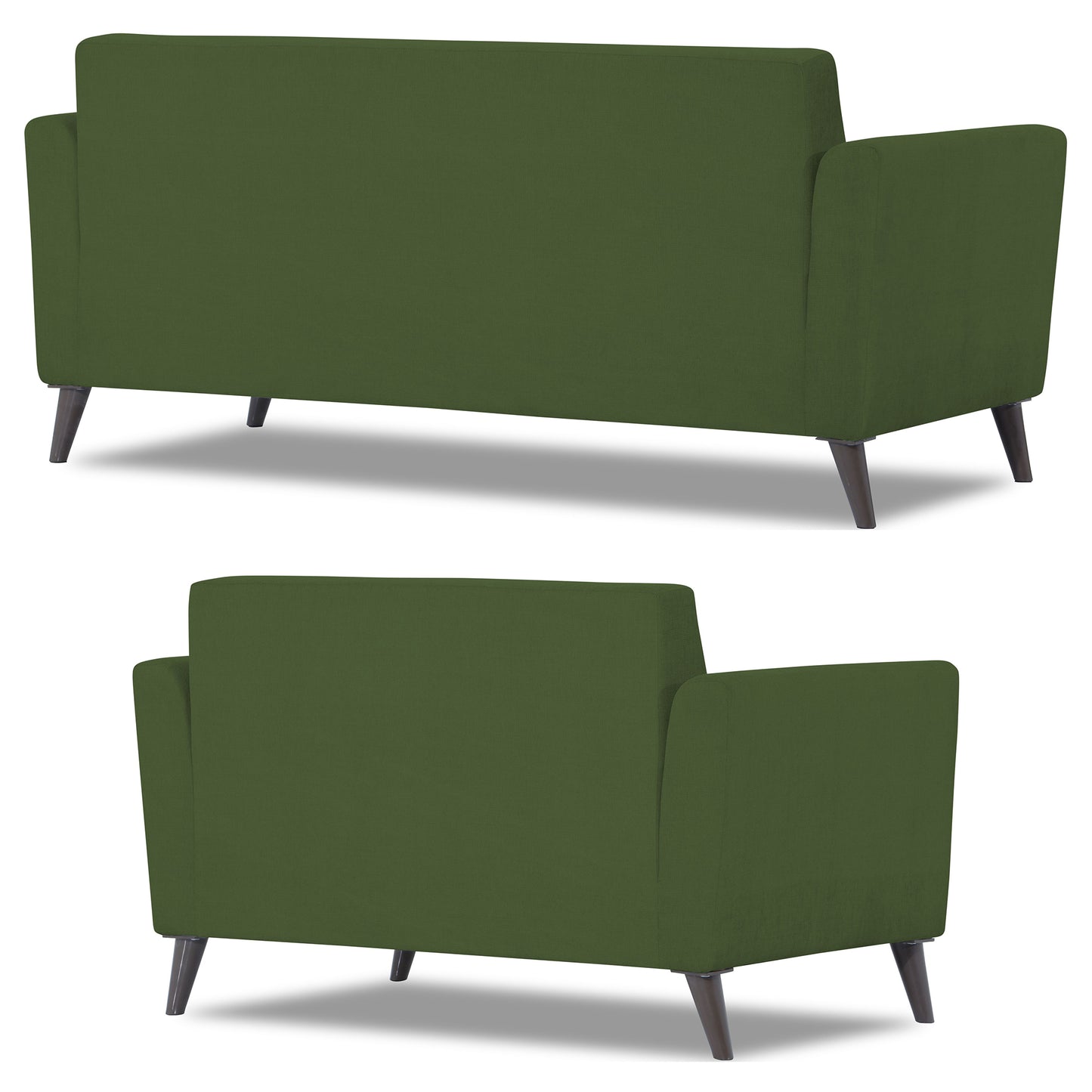 Adorn India Daniel 3+2 5 Seater Sofa Set (Green) (3 Year Warranty)