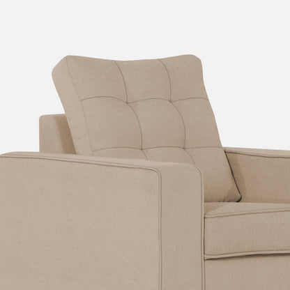 Adorn India Raptor 1 Seater Sofa (Beige)
