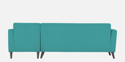 Adorn India Daniel L Shape 6 Seater Sofa Set RHS (Aqua Blue) (3 Year Warranty)