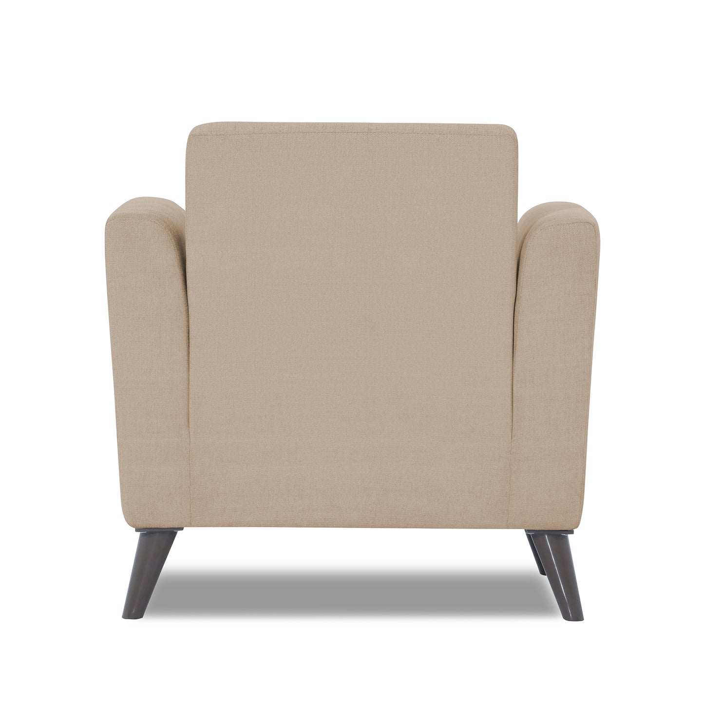 Adorn India Daniel 1 Seater Sofa (Beige) (3 Year Warranty)