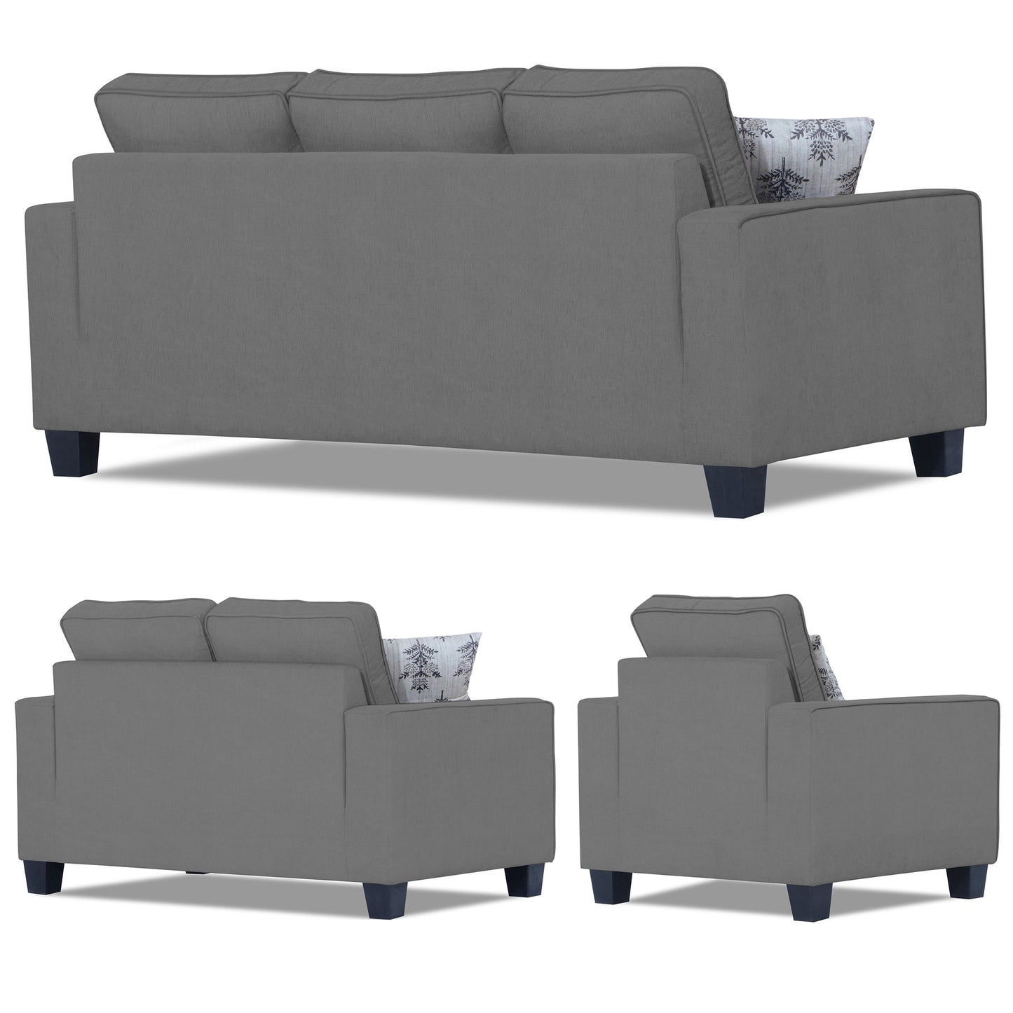 Adorn India Camden 3+2+1 6 Seater Sofa Set (Aqua Blue) (3 Year Warranty)