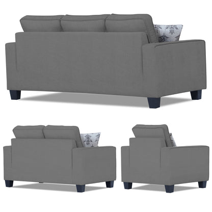 Adorn India Camden 3+2+1 6 Seater Sofa Set (Aqua Blue) (3 Year Warranty)