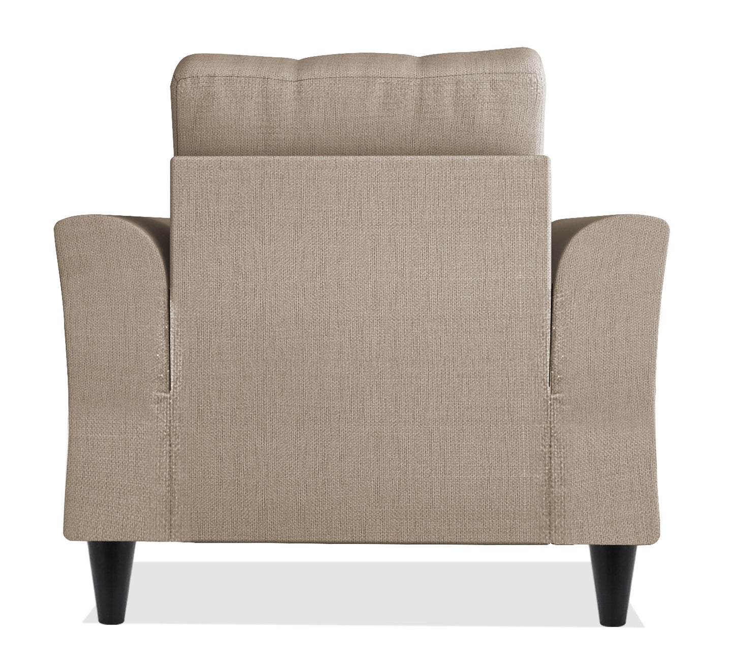 Adorn India Maddox Tufted 1 Seater Sofa (Beige) (3 Year Warranty)