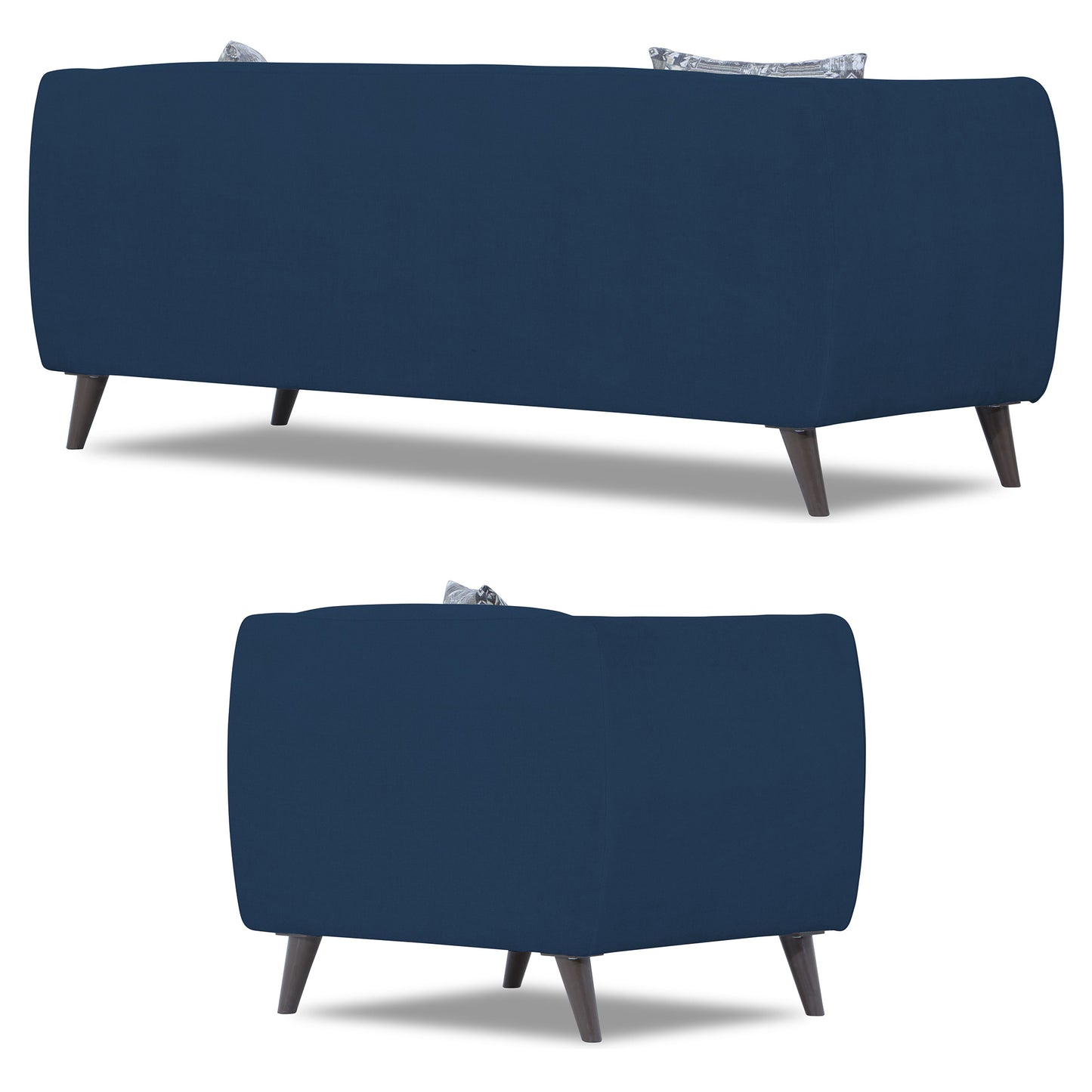 Adorn India Mason 3+1+1 5 Seater Sofa Set (Aqua Blue)