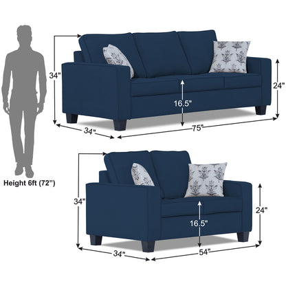 Adorn India Camden 5 Seater 3+2 Sofa Set