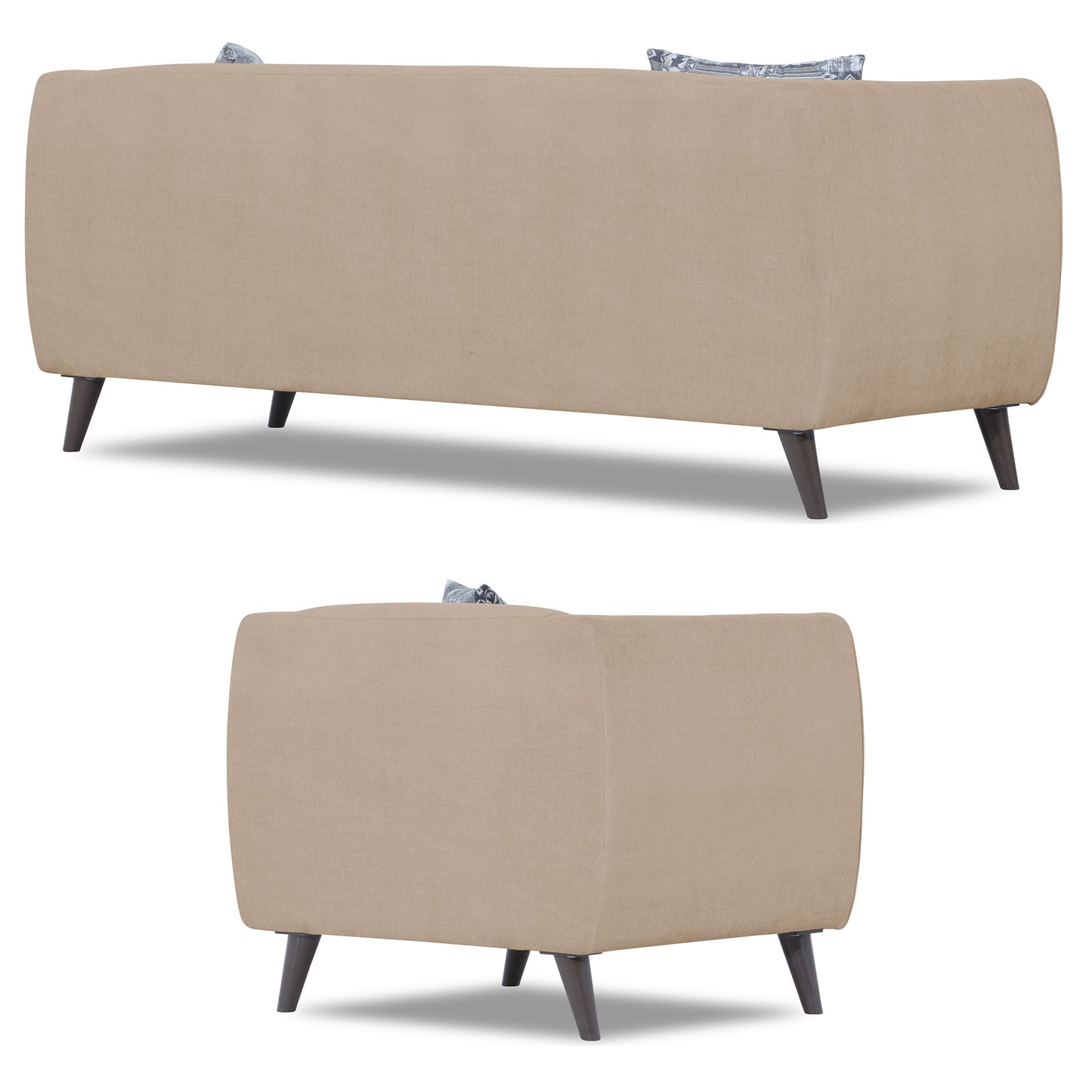 Adorn India Mason 3+1+1 5 Seater Sofa Set (Aqua Blue)