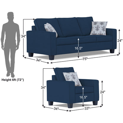 Adorn India Camden 5 Seater 3-1-1 Sofa Set