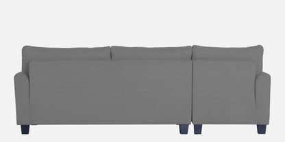 Adorn India Moris L Shape 6 Seater Sofa Set LHS (Grey) (3 Year Warranty)