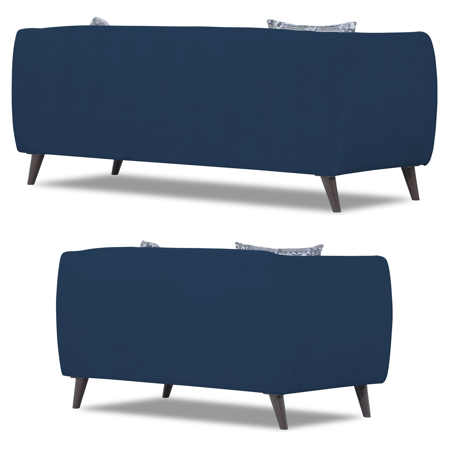 Adorn India Mason 3+2 5 Seater Sofa Set (Aqua Blue)