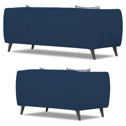 Adorn India Mason 3+2 5 Seater Sofa Set (Aqua Blue)