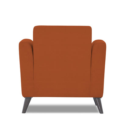 Adorn India Daniel 1 Seater Sofa (Rust) (3 Year Warranty)