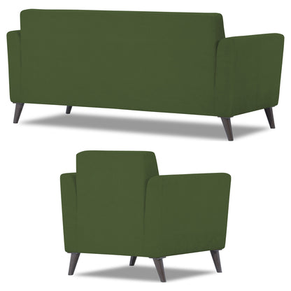 Adorn India Daniel 3+1+1 5 Seater Sofa Set (Green) (3 Year Warranty)