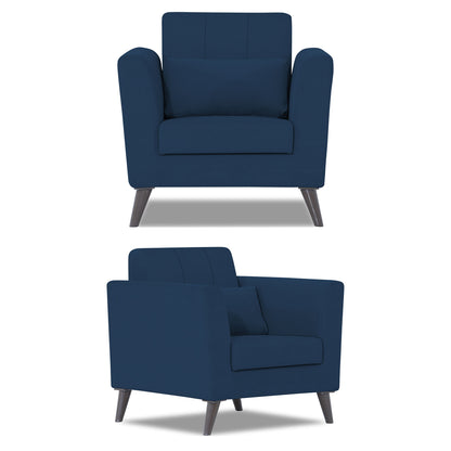 Adorn India Daniel 3+2+1 6 Seater Sofa Set (Blue) (3 Year Warranty)