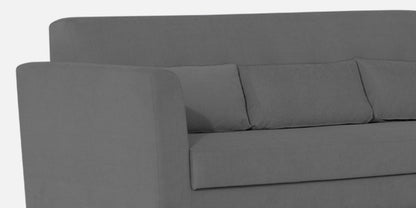Adorn India Daniel L Shape 6 Seater Sofa Set RHS (Grey) (3 Year Warranty)