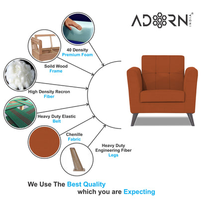 Adorn India Dannis 1 Seater Sofa