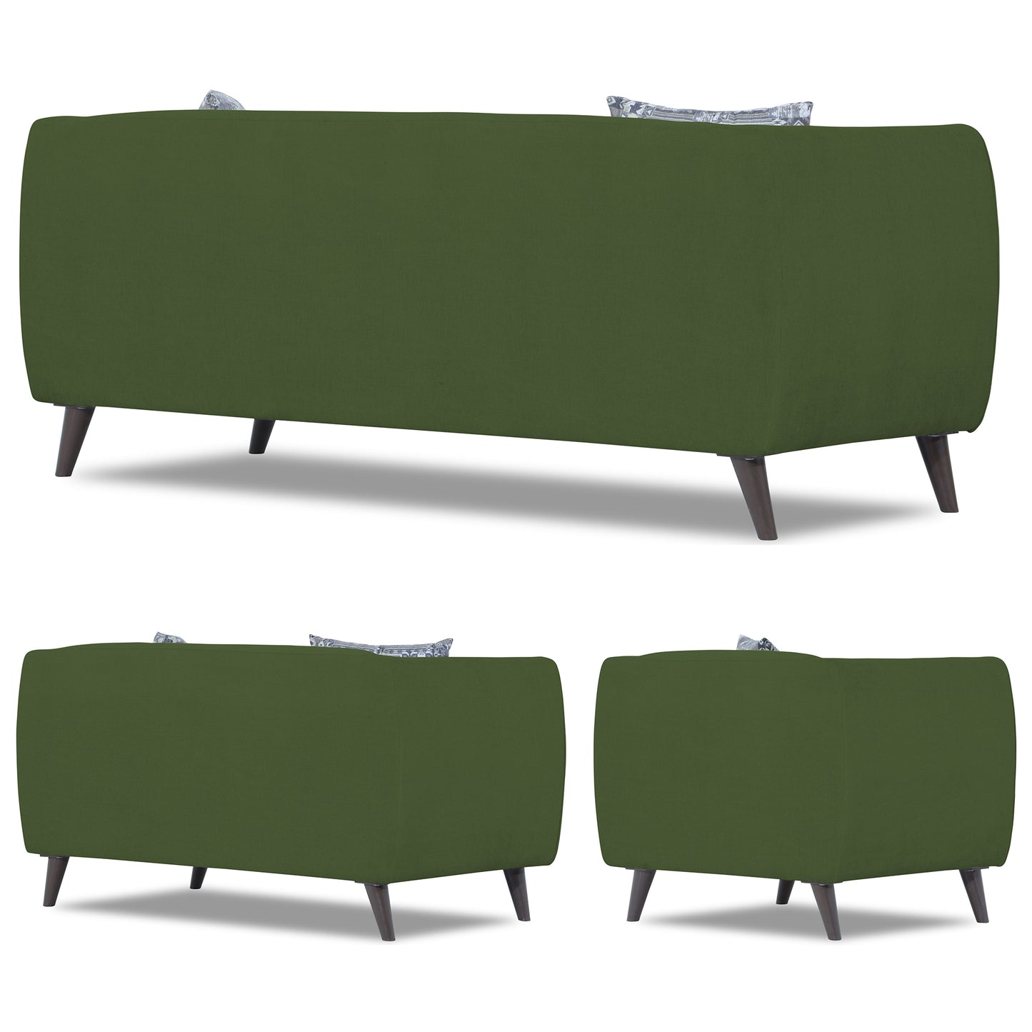 Adorn India Mason 3+2+1 6 Seater Sofa Set (Aqua Blue)