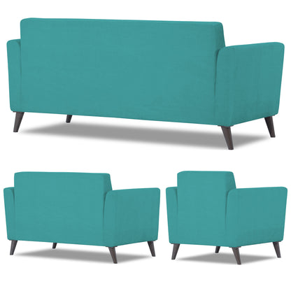 Adorn India Dannis 3+2+1 6 Seater Sofa Set (Aqua Blue) (3 Year Warranty)