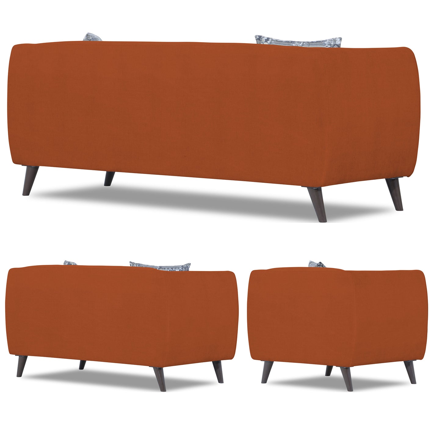 Adorn India Mason 3+2+1 6 Seater Sofa Set (Aqua Blue)