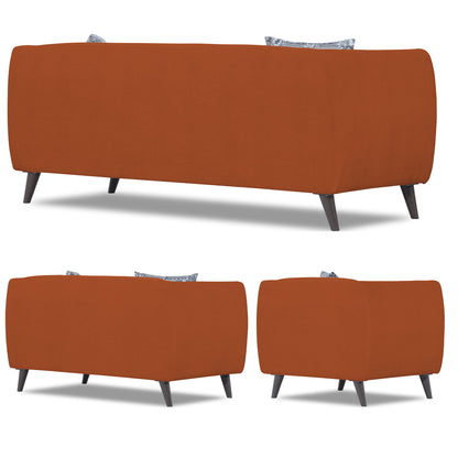 Adorn India Mason 3+2+1 6 Seater Sofa Set (Aqua Blue)