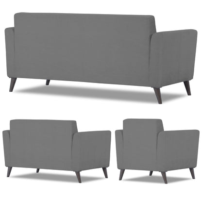 Adorn India Dannis 3+2+1 6 Seater Sofa Set (Grey) (3 Year Warranty)
