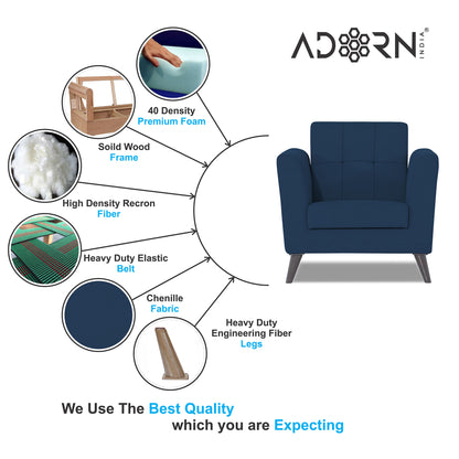 Adorn India Dannis 1 Seater Sofa