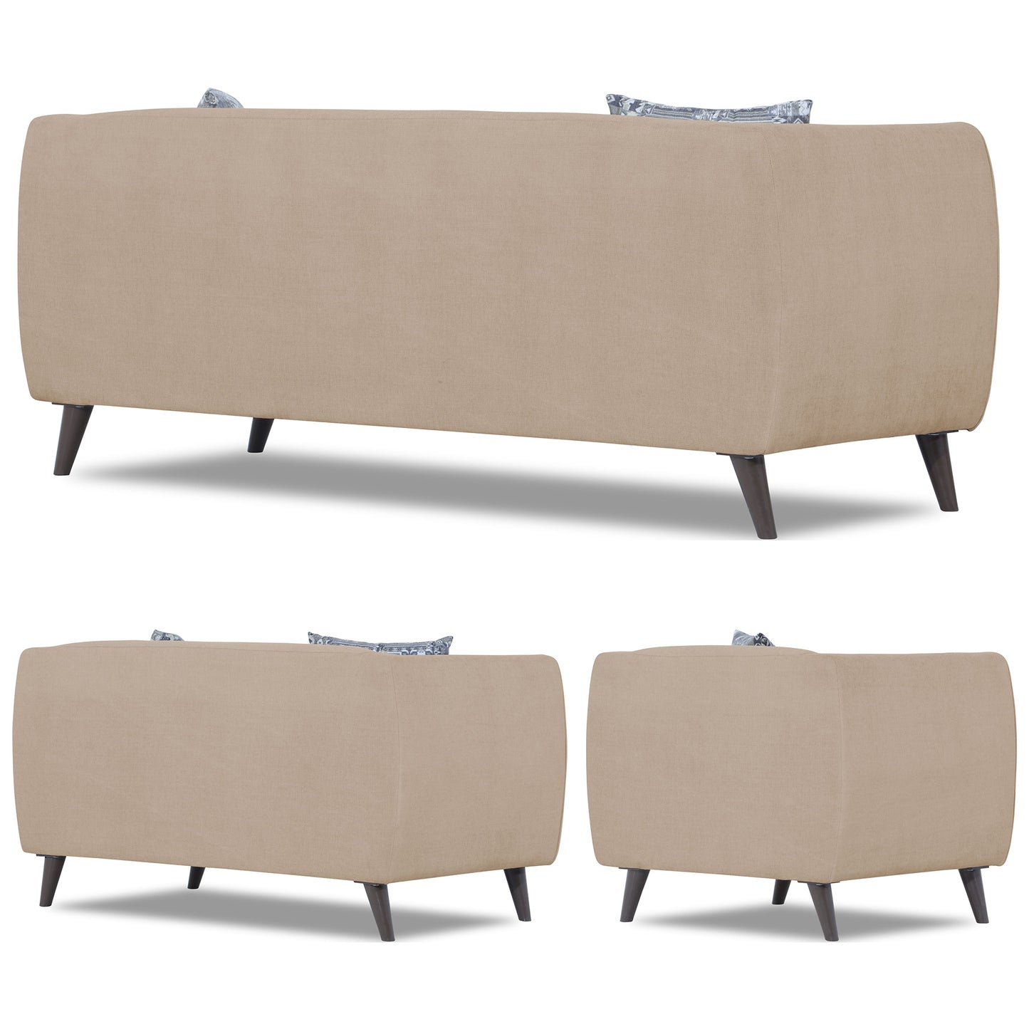 Adorn India Mason 3+2+1 6 Seater Sofa Set (Aqua Blue)