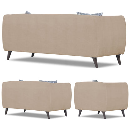 Adorn India Mason 3+2+1 6 Seater Sofa Set (Aqua Blue)