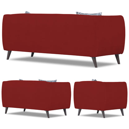 Adorn India Mason 3+2+1 6 Seater Sofa Set (Aqua Blue)