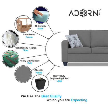 Adorn India Camden 3 Seater Sofa