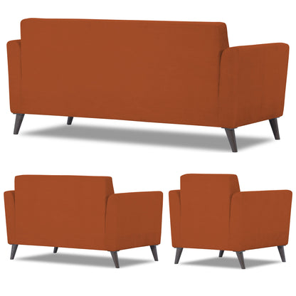 Adorn India Dannis 3+2+1 6 Seater Sofa Set (Rust) (3 Year Warranty)