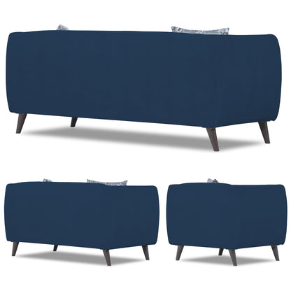 Adorn India Mason 3+2+1 6 Seater Sofa Set (Aqua Blue)