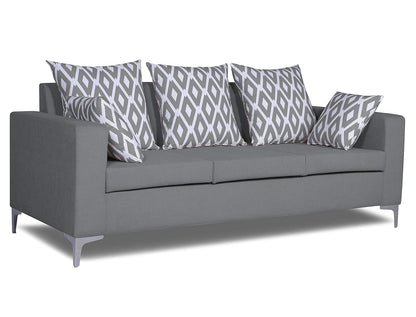 Adorn India Anigma 3 Seater Sofa (Grey)