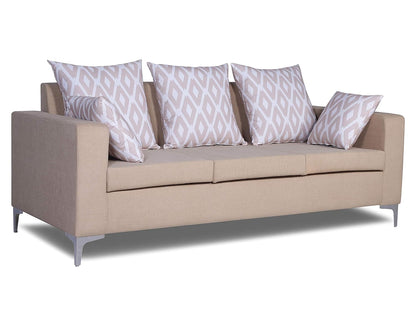 Adorn India Anigma 3 Seater Sofa (Beige)