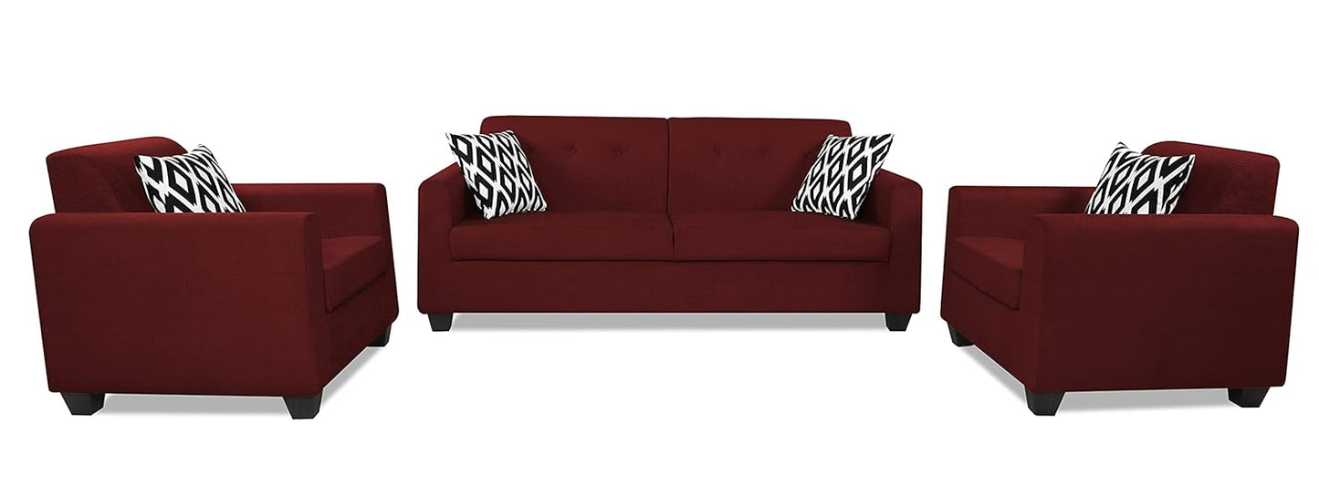Adorn India Blazer Plus 3-1-1 Five Seater Sofa Set (Maroon)