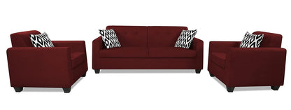 Adorn India Blazer Plus 3-1-1 Five Seater Sofa Set (Maroon)