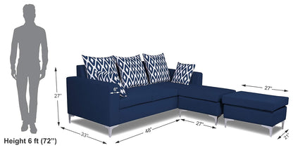Adorn India Anigma Modular Sofa Set (Blue)