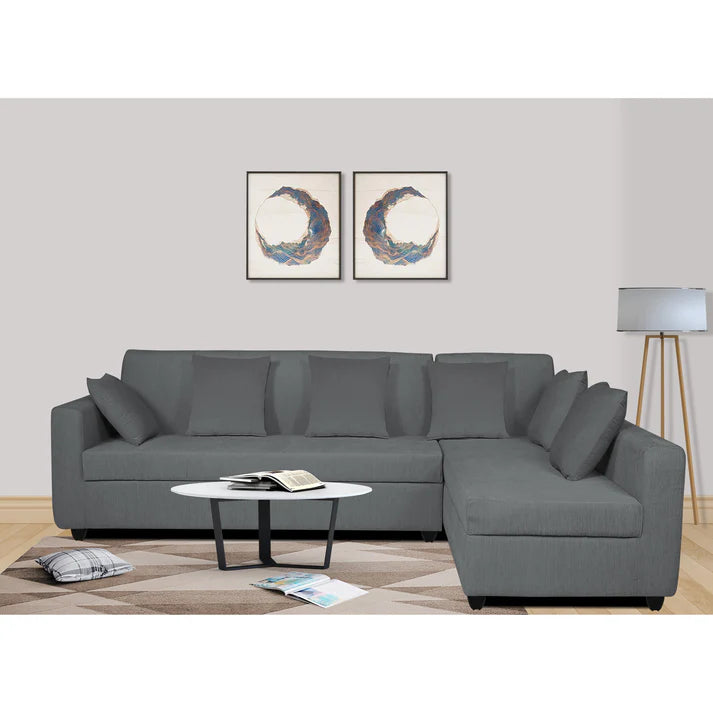 Adorn India Hallton Plain 2 Seater Sofa (Beige) (3 Year Warranty)