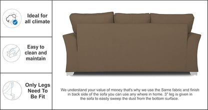 Adorn India Alexia 3+2 Five Seater Sofa Set (Camel)