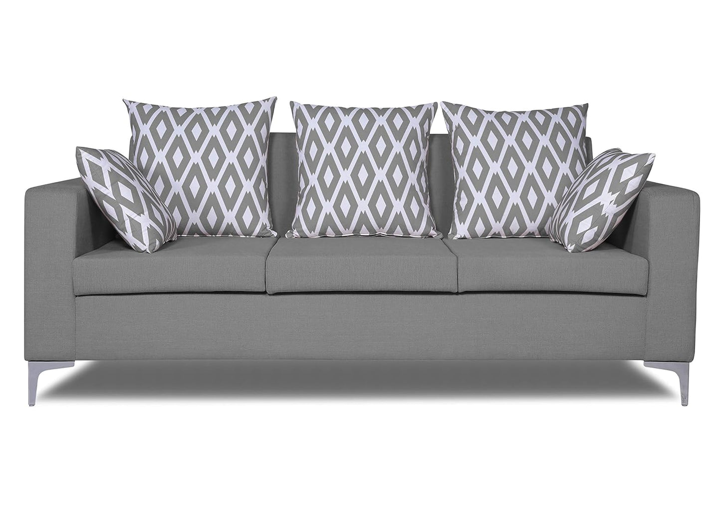 Adorn India Anigma 3 Seater Sofa (Grey)