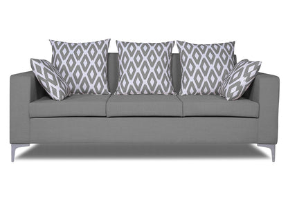 Adorn India Anigma 3 Seater Sofa (Grey)