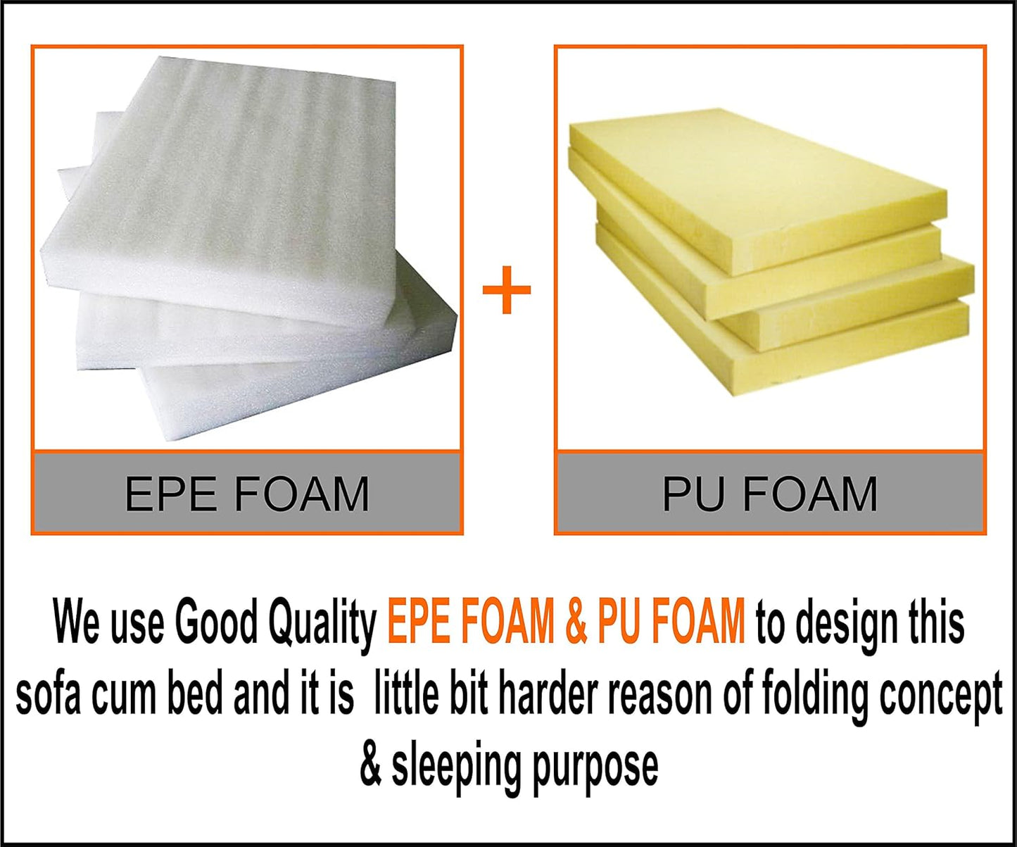 Adorn India Easy 4 Seater Sofa Cum Bed (2 Years Warrenty Quality Foam)-Perfect for Seat & Sleep Washeble Polyster Fabric Cover (Brown & Beige) 6'x6'.Pillows Free (1 Year Warranty)