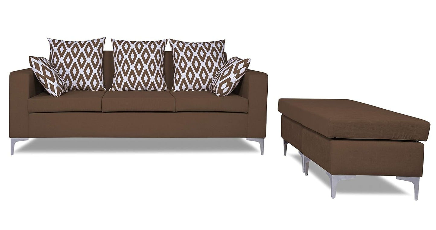 Adorn India Anigma Modular Sofa Set (Brown)